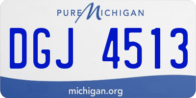 MI license plate DGJ4513