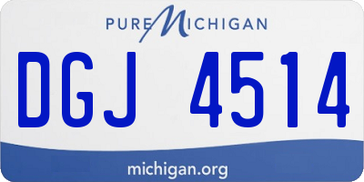 MI license plate DGJ4514