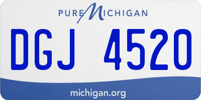 MI license plate DGJ4520