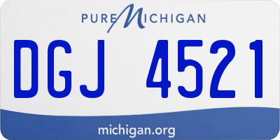 MI license plate DGJ4521