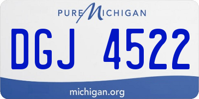 MI license plate DGJ4522