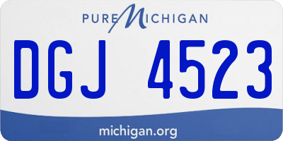 MI license plate DGJ4523