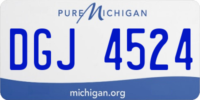 MI license plate DGJ4524