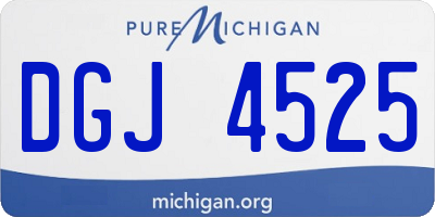 MI license plate DGJ4525