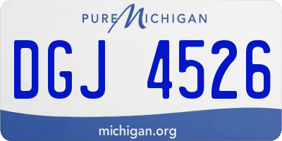 MI license plate DGJ4526