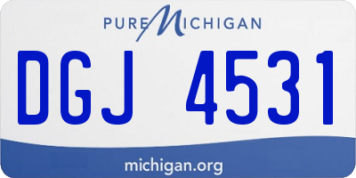 MI license plate DGJ4531