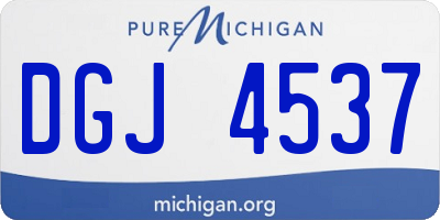 MI license plate DGJ4537