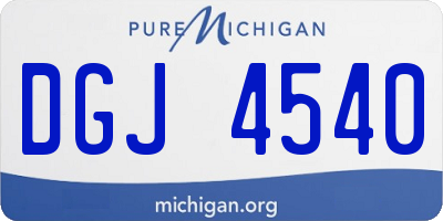 MI license plate DGJ4540