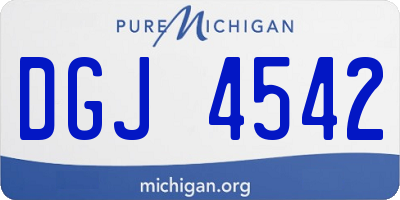 MI license plate DGJ4542