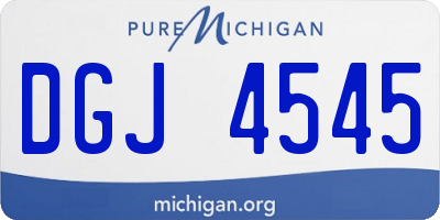 MI license plate DGJ4545
