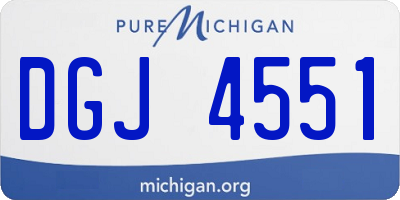 MI license plate DGJ4551