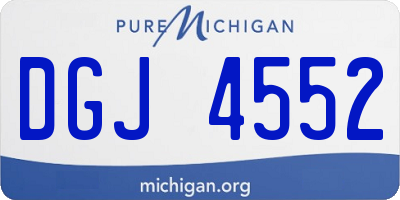 MI license plate DGJ4552