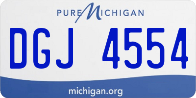 MI license plate DGJ4554