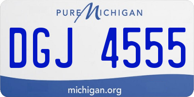 MI license plate DGJ4555