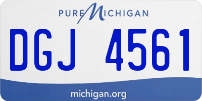 MI license plate DGJ4561