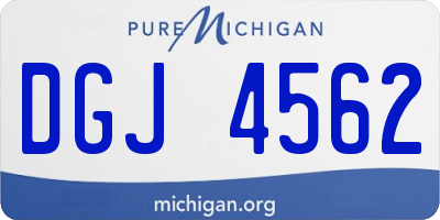 MI license plate DGJ4562