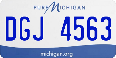 MI license plate DGJ4563