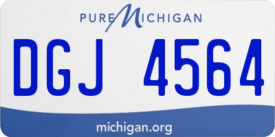 MI license plate DGJ4564