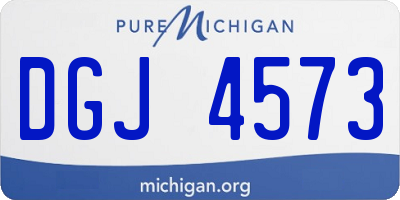 MI license plate DGJ4573