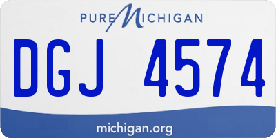 MI license plate DGJ4574