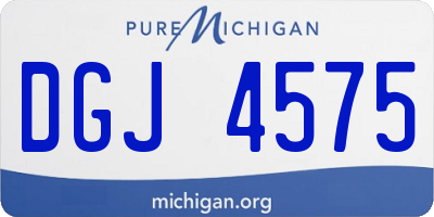 MI license plate DGJ4575