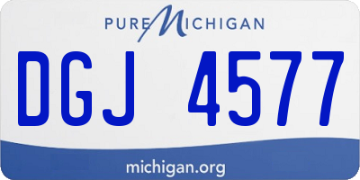 MI license plate DGJ4577