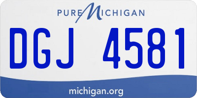 MI license plate DGJ4581