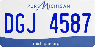 MI license plate DGJ4587