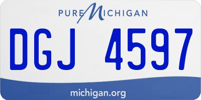 MI license plate DGJ4597