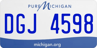 MI license plate DGJ4598
