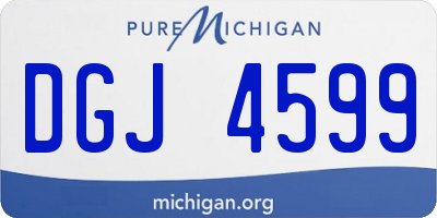 MI license plate DGJ4599