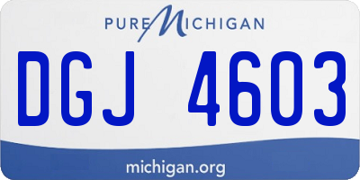 MI license plate DGJ4603