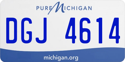 MI license plate DGJ4614