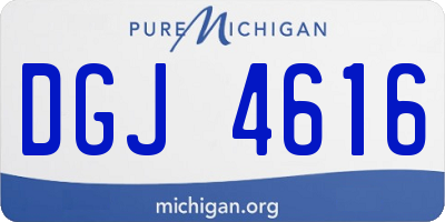 MI license plate DGJ4616