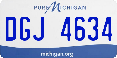 MI license plate DGJ4634