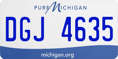 MI license plate DGJ4635