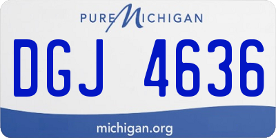 MI license plate DGJ4636