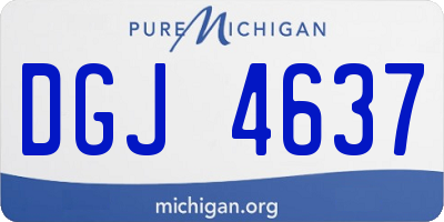 MI license plate DGJ4637