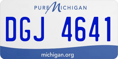 MI license plate DGJ4641