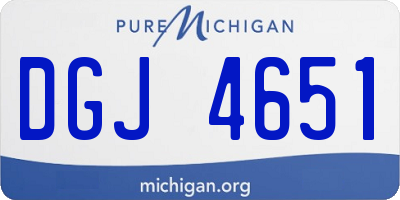 MI license plate DGJ4651