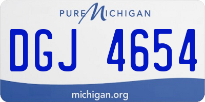 MI license plate DGJ4654