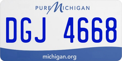 MI license plate DGJ4668