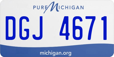 MI license plate DGJ4671