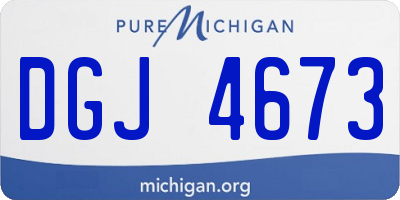 MI license plate DGJ4673