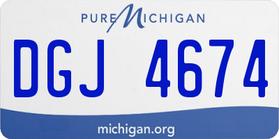 MI license plate DGJ4674