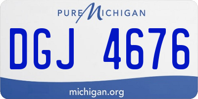 MI license plate DGJ4676