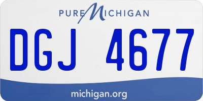MI license plate DGJ4677