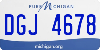 MI license plate DGJ4678