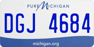 MI license plate DGJ4684
