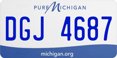 MI license plate DGJ4687